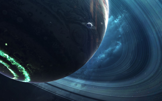 Обои картинки фото космос, арт, звезды, галактики, вселенная, планеты