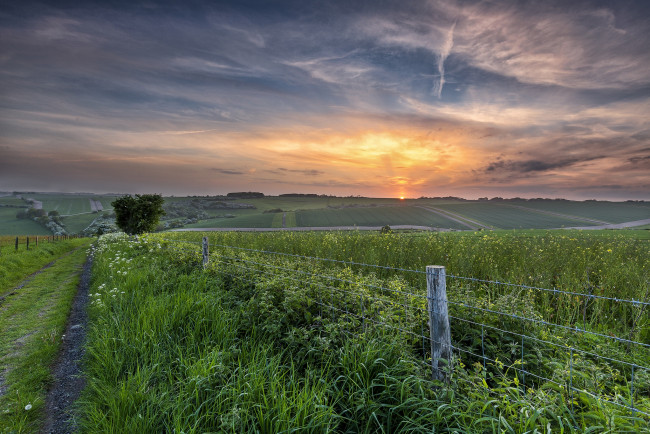 Обои картинки фото природа, восходы, закаты, простор