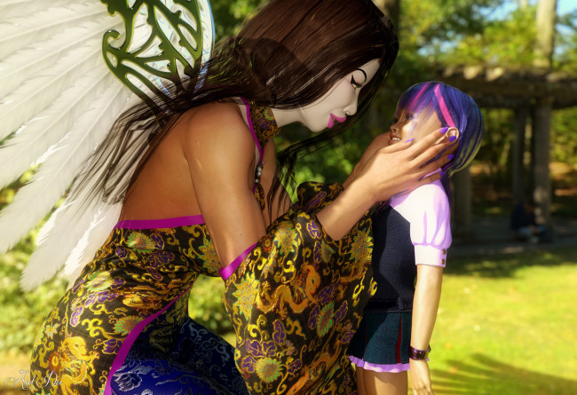 Обои картинки фото 3д графика, эльфы , elves, фон, взгляд, девушка