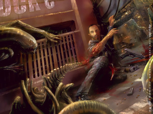 Картинка календари фэнтези мужчина монстр пистолет существо calendar 2019