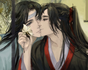 Картинка аниме mo+dao+zu+shi вэй усянь лань ванцзи цветок