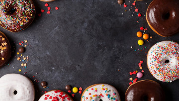 Картинка еда хлеб +выпечка пончики