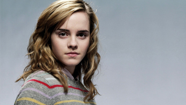 Обои картинки фото девушки, emma watson, актриса, блондинка, лицо, свитер
