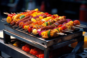 обоя еда, шашлык,  барбекю, гриль, барбекю, ассорти