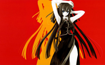 обоя аниме, touhou, девушка, силуэт