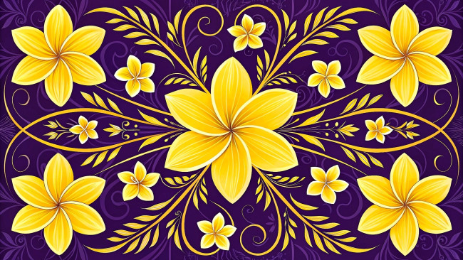 Обои картинки фото рисованное, цветы, узор