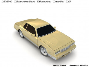 обоя chevrolet, monte, carlo, ls, 1984, автомобили, 3д