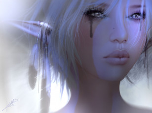 Картинка 3д графика elves эльфы лицо уши