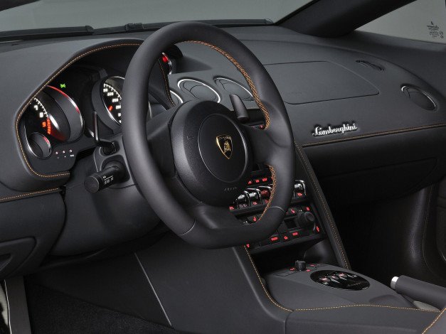 Обои картинки фото автомобили, спидометры, торпедо, lamborghini