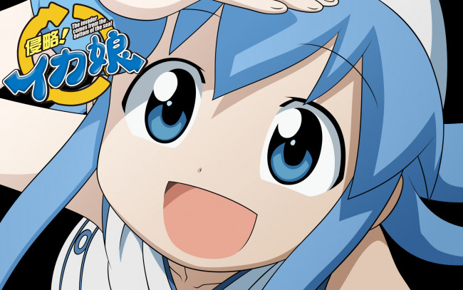 Обои картинки фото аниме, shinryaku, ika, musume