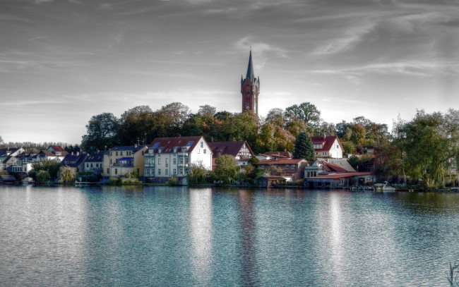 Обои картинки фото германия, фельдбергер, зеенландшафт, города, улицы, площади, набережные, река, дома
