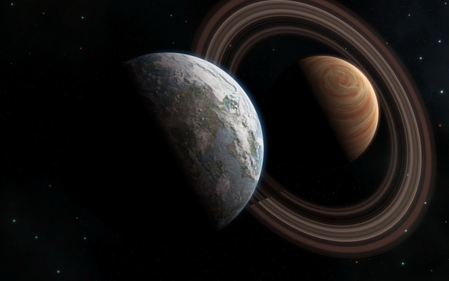 Обои картинки фото космос, арт, планеты