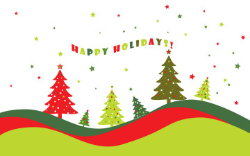 Картинка праздничные векторная+графика+ новый+год звездочки ели