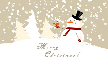 Картинка праздничные векторная+графика+ новый+год снеговик