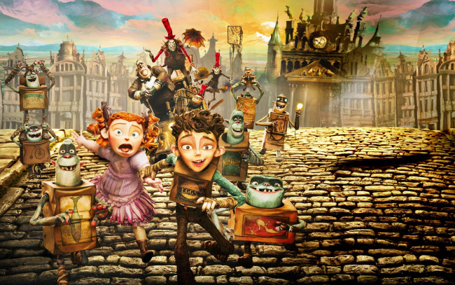 Обои картинки фото мультфильмы, the boxtrolls, the, boxtrolls, семейка, монстров