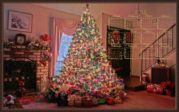 Картинка календари праздники +салюты ёлка праздник