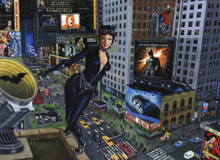 Картинка рисованное комиксы девушка униформа город мужчина