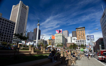 Картинка города сан-франциско+ сша памятник дома улица