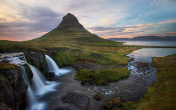 Картинка природа водопады камни поток