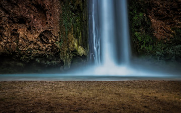 Картинка природа водопады поток камни