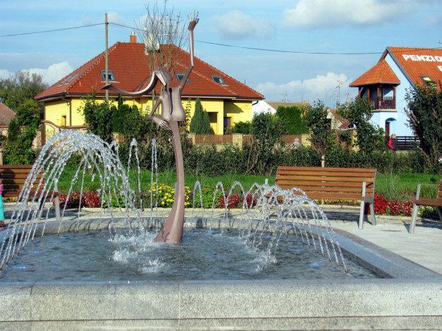 Обои картинки фото города, - фонтаны, струи, вода, скульптура