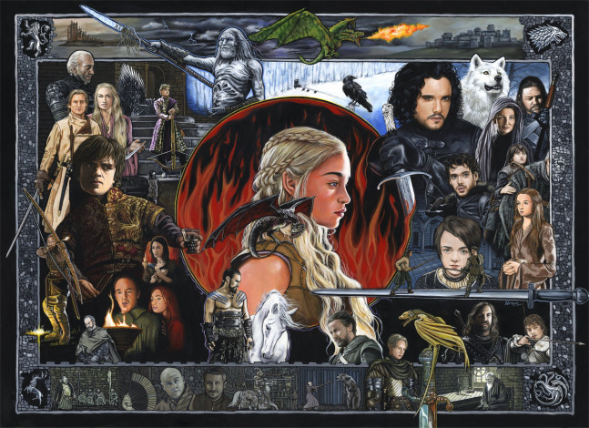 Обои картинки фото рисованное, кино, девушка, фон, дракон, мужчина