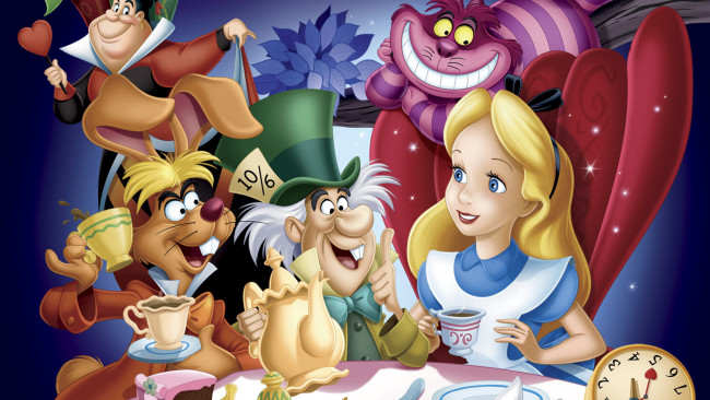 Обои картинки фото мультфильмы, alice in wonderland, персонажи