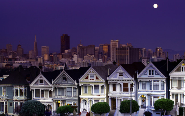 Обои картинки фото города, сан-франциско , сша, дома, двухэтажные