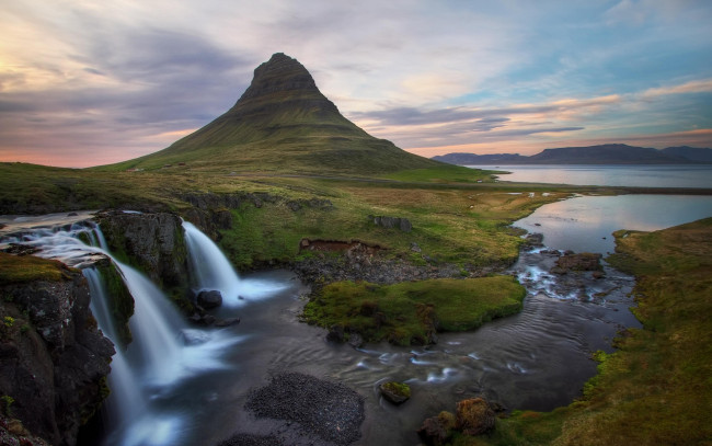 Обои картинки фото природа, водопады, камни, поток