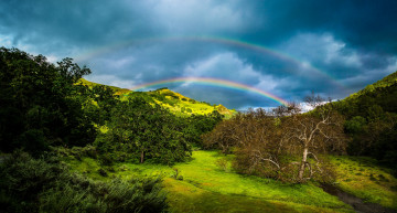 Картинка природа радуга простор