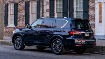 обоя infiniti qx80 2018, автомобили, infiniti, blue, 2018, hermosa, color, qx80