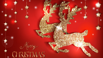 Картинка праздничные векторная+графика+ новый+год зведочки red новый год праздник golden deer декор блеск олени merry christmas