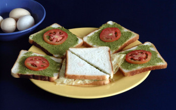 Картинка еда бутерброды +гамбургеры +канапе тосты яйца помидоры