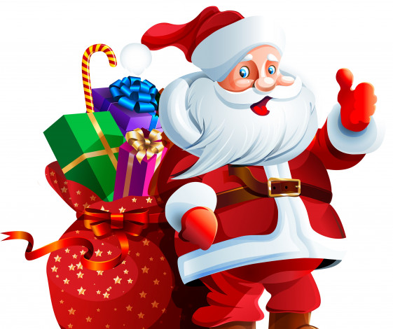 Обои картинки фото праздничные, векторная графика , новый год, новый, год, праздник, фон, санта, клаус