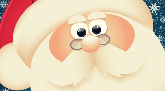 Обои картинки фото праздничные, векторная графика , новый год, глаза, взгляд, лицо, санта-клаус, минимализм, борода, зима, рождество, фон, новый, год, праздник, санта, усы, снежинки, клаус