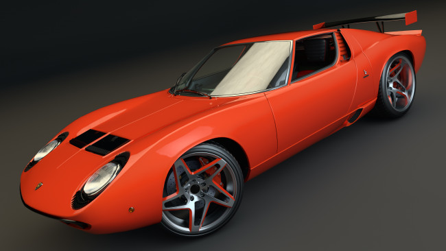 Обои картинки фото автомобили, 3д, 1967, г, lamborghini