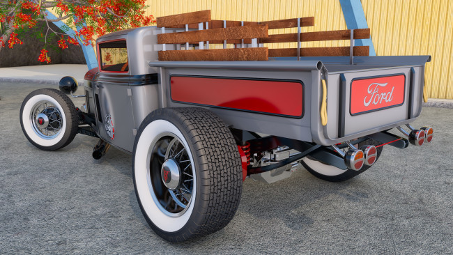 Обои картинки фото автомобили, 3д, ford, 1930г