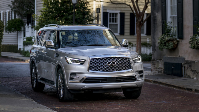 Обои картинки фото infiniti qx80 2018, автомобили, infiniti, platinum, 2018, qx80