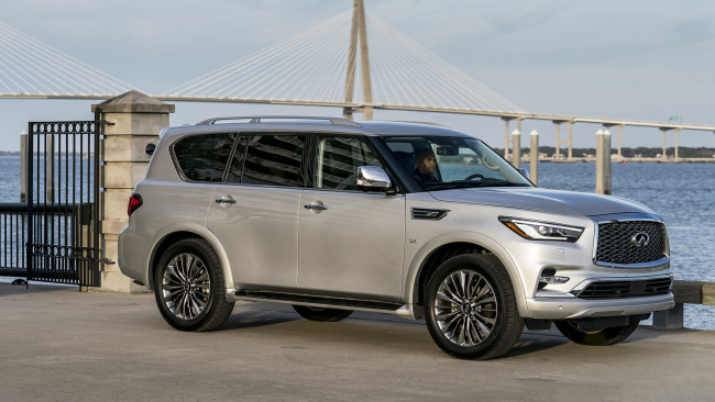 Обои картинки фото infiniti qx80 2018, автомобили, infiniti, platinum, 2018, qx80