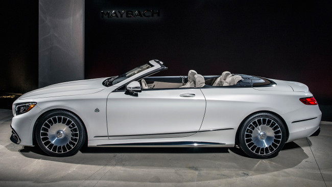 Обои картинки фото maybach- mercedes s650 cabriolet 2018, автомобили, mercedes-benz, белый, 2018, cabriolet, s650, maybach-, mercedes