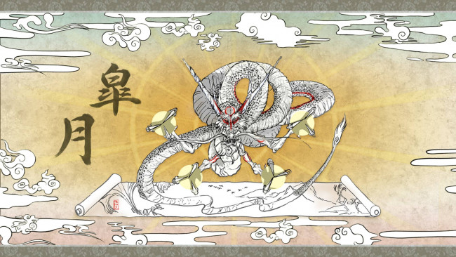 Обои картинки фото видео игры, okami, адвенчура, игра