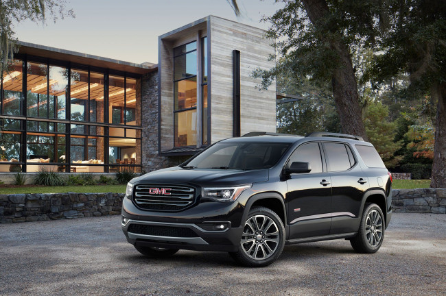 Обои картинки фото gmc acadia 2018, автомобили, gm-gmc, acadia, 2018, чёрный, gmc