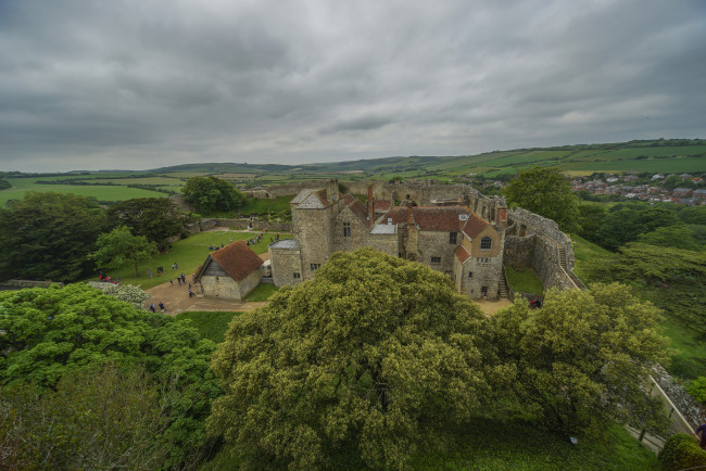 Обои картинки фото carisbrooke castle, города, замки англии, простор