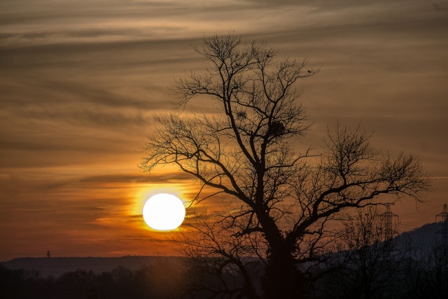 Обои картинки фото природа, восходы, закаты, простор