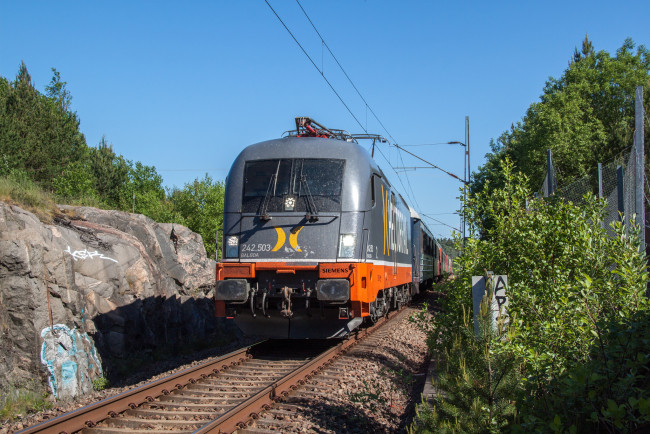 Обои картинки фото техника, электровозы, локомотив, состав