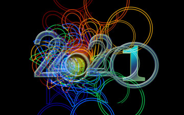 Картинка праздничные 3д+графика+ новый+год год часы