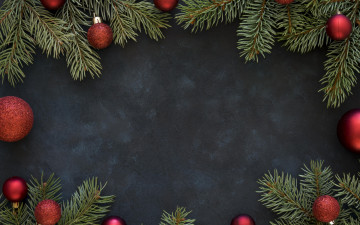 Картинка праздничные ёлки ёлка шарики