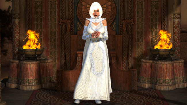 Обои картинки фото 3д графика, люди , people, девушка, фон, взгляд, платье, огонь