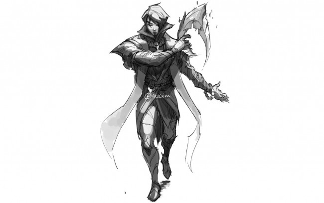 Обои картинки фото видео игры, league of legends, парень, оружие