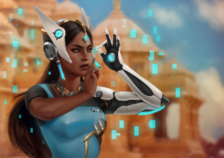 Картинка видео+игры overwatch девушка фон униформа